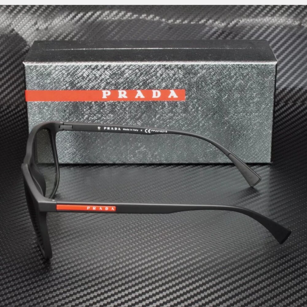 Prada Black Rubber Gradient Men's Sunglasses - Picture 4 of 4